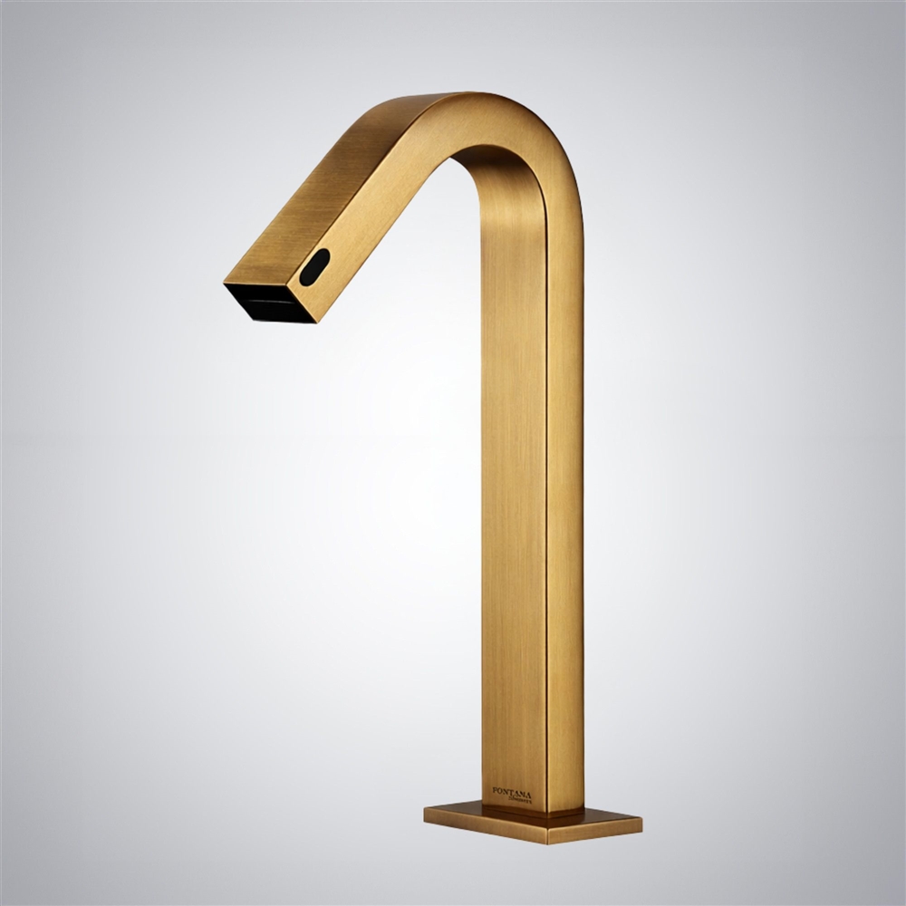 FontanaLumeFlow Antique Brass Touch Free Sensor Faucet