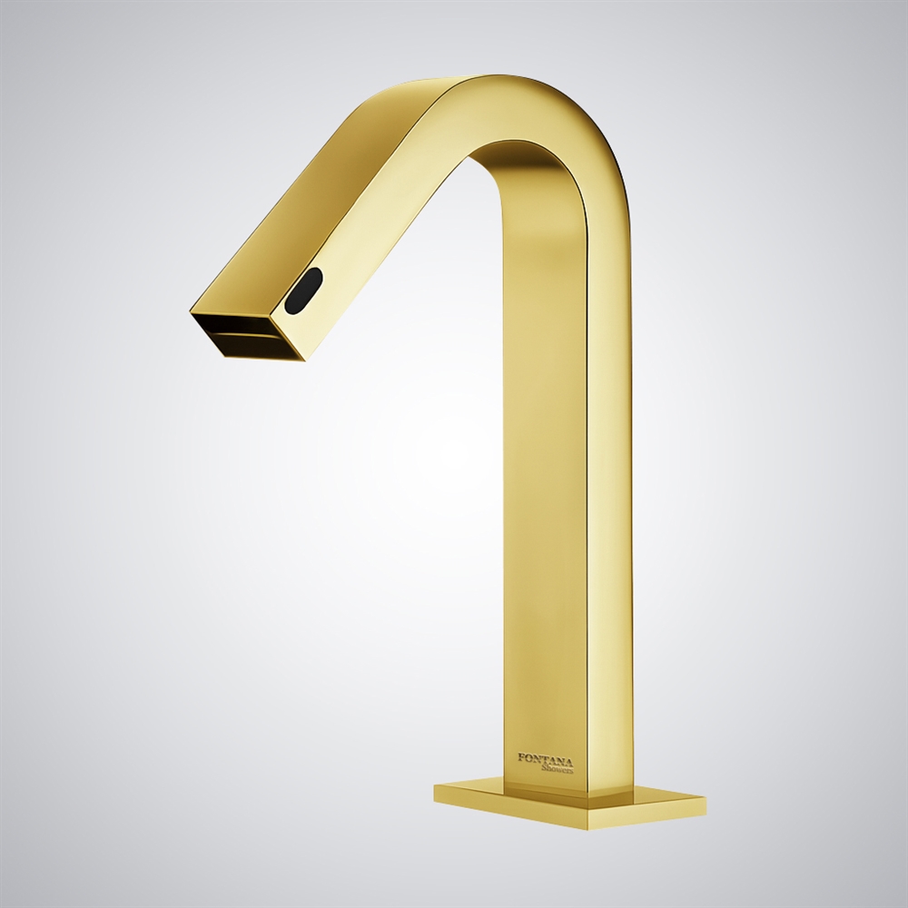 Fontana Elaris Classic Gold Automatic Sensor Sink Faucet