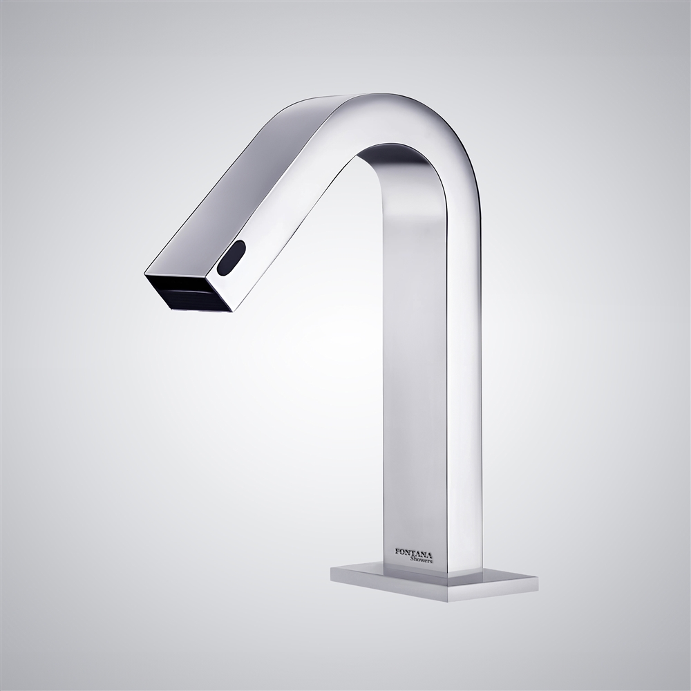 FontanaAuralis Polished Chrome Automatic Sensor Deck-Mounted Basin Faucet