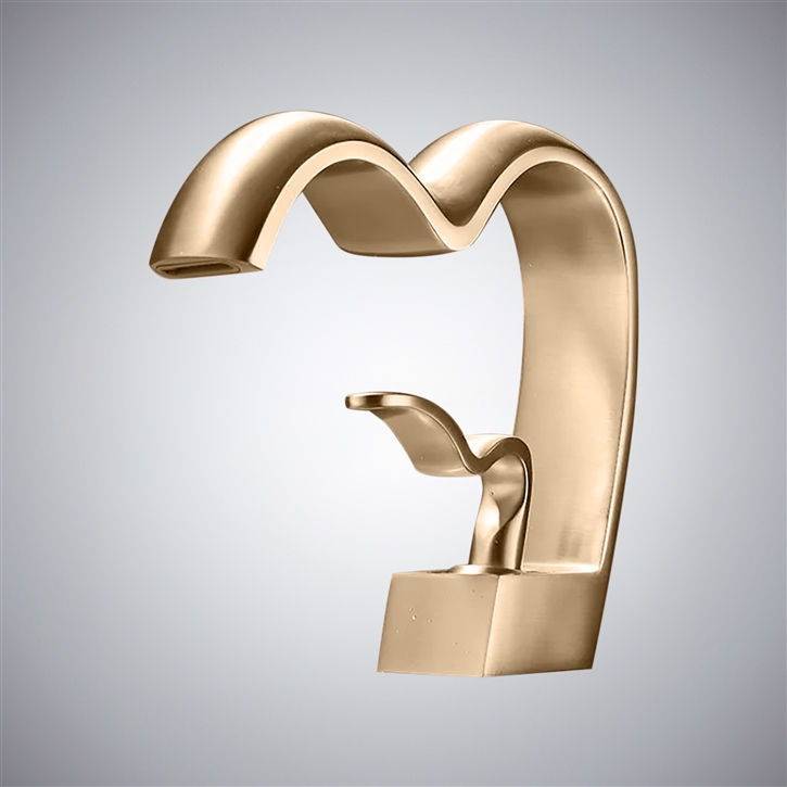 Fontana Lentini Champagne Hot And Cold Luxury Basin Faucet