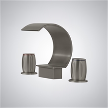Fontana Bione Gun Metal Gray Premium Waterfall Thermostatic Basin Faucet