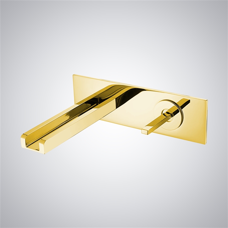 Fontana Ondarroa Gold Hot And Cold Waterfall Basin Faucet
