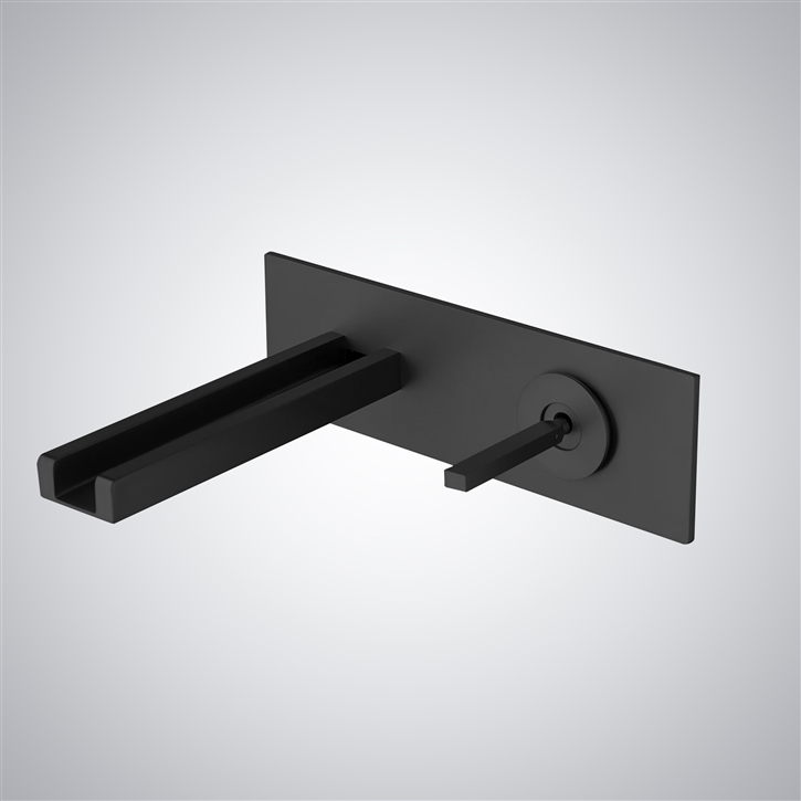 Fontana Ondarroa Matte Black Hot And Cold Waterfall Basin Faucet