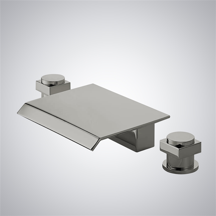 Fontana Laye Brushed Nickel Deck Mounted Thermostatic Sink Faucet