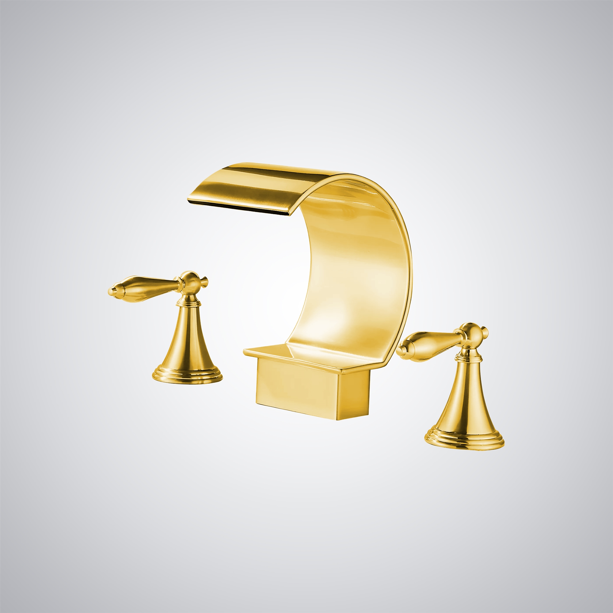 Fontana Isere Gold Thermostatic Waterfall Faucet
