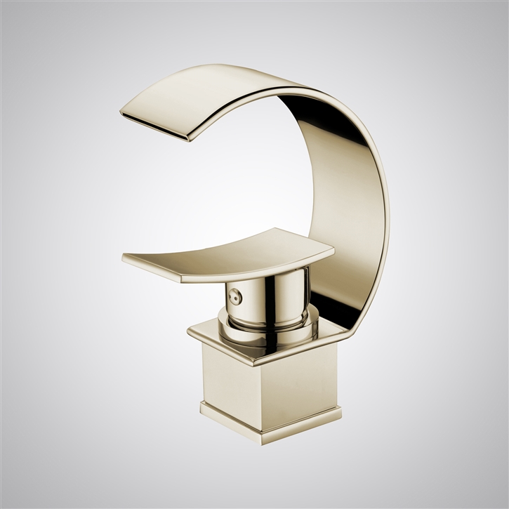 Fontana Yrieix Champagne Hot And Cold Waterfall Basin Faucet