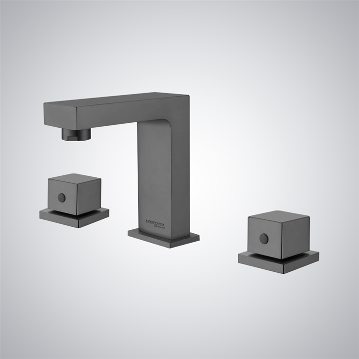 Fontana Amand Gun Metal Gray Brass Thermostatic Basin Faucet