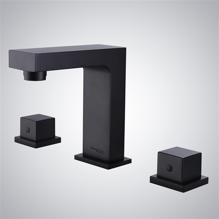 Fontana Amand Matte Black Dual Handles Thermostatic Basin Faucet