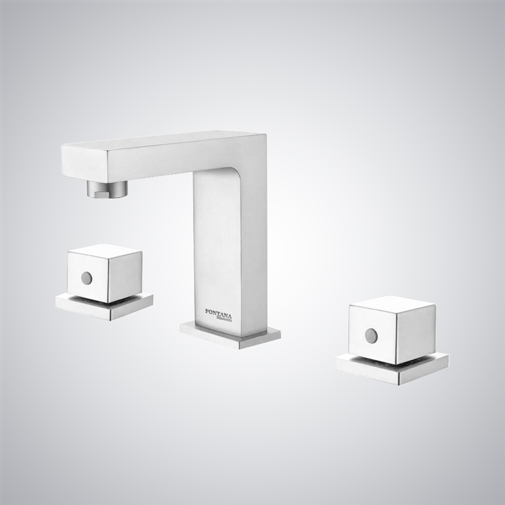 Fontana Amand Matte White Thermostatic Deck Mounted Basin Faucet