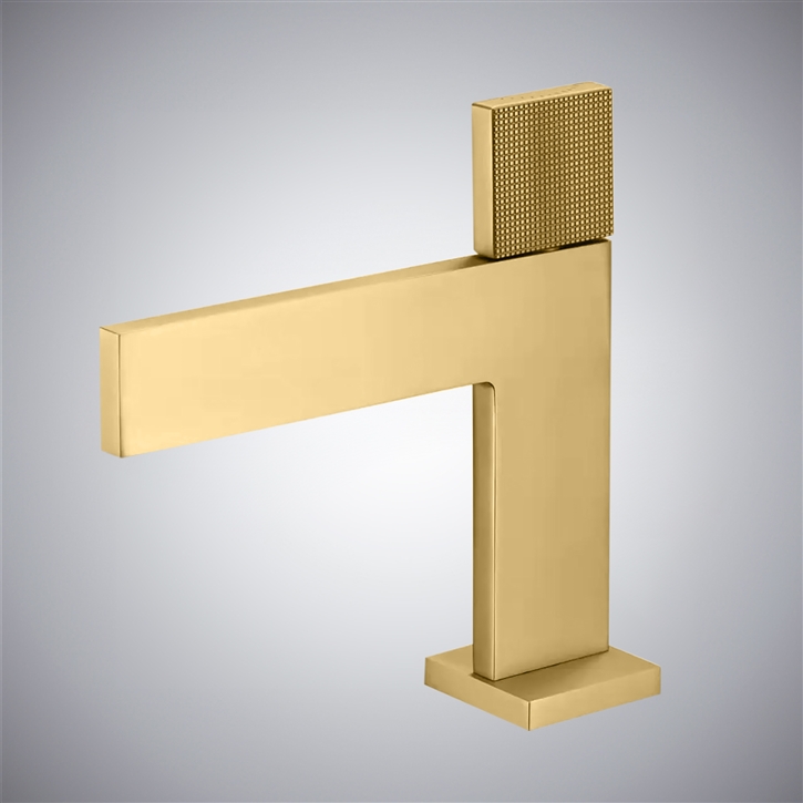 Fontana Eglise Brushed Gold Single Handle Hot And Cold Basin Faucet