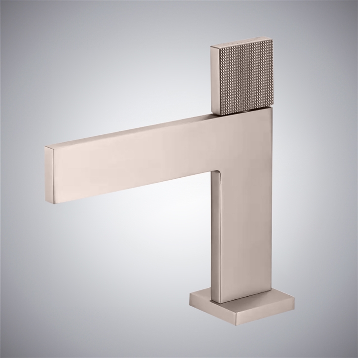Fontana Eglise Brushed Nickel Hot And Cold Deck Mounted Basin Faucet