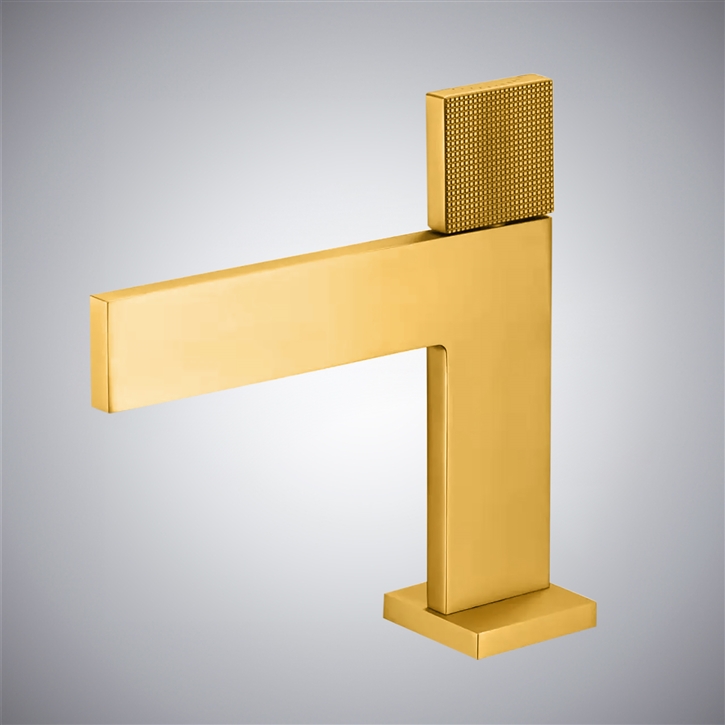 Fontana Eglise Gold Deck Mounted Hot And Cold Basin Faucet