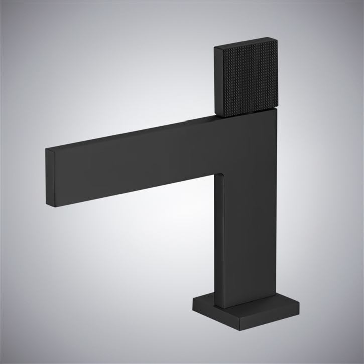 Fontana Eglise Matte Black Hot And Cold Luxury Basin Faucet