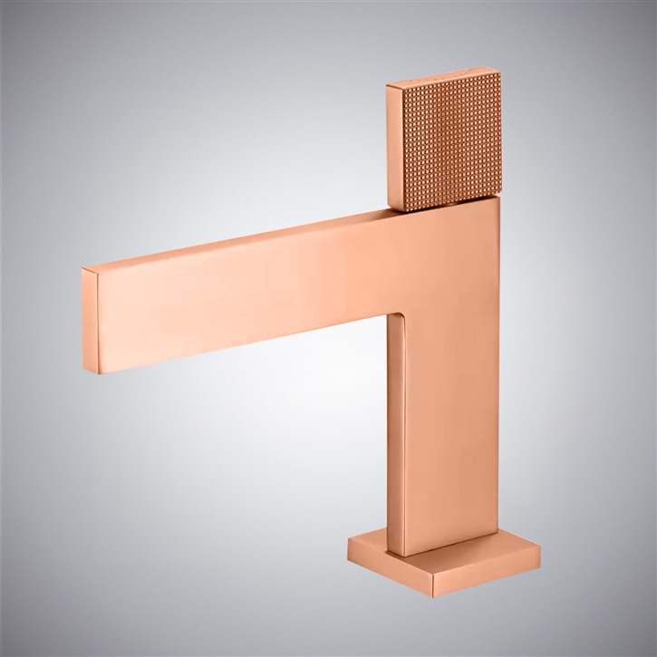 Fontana Eglise Rose Gold Hot And Cold Creative Basin Faucet
