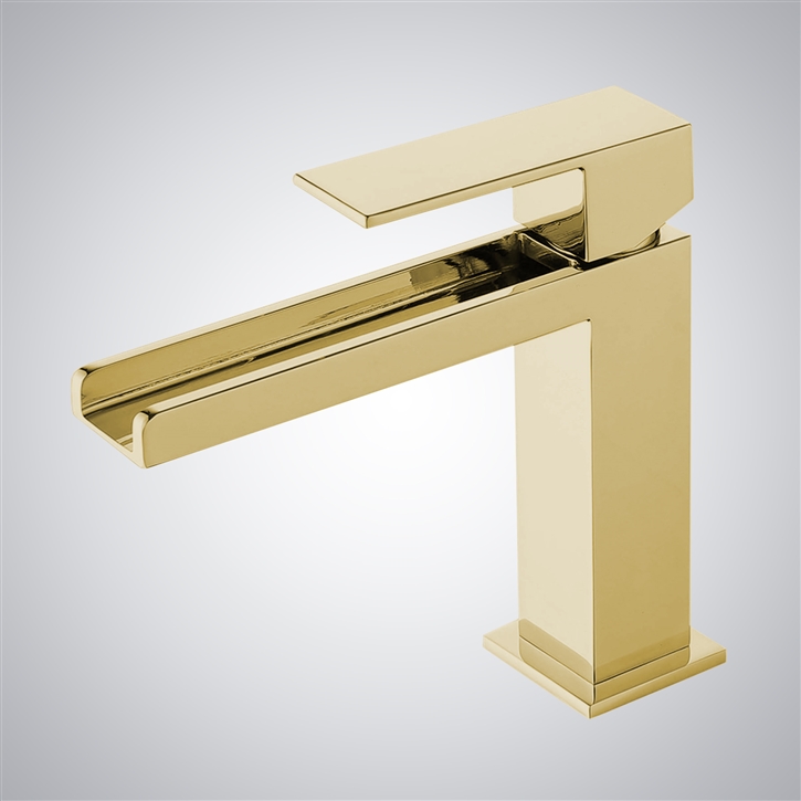 Fontana Seyne Brushed Gold Thermostatic Basin Faucet