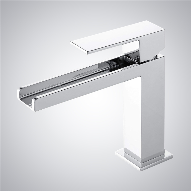 Fontana Seyne Chrome Thermostatic Waterfall Basin Faucet