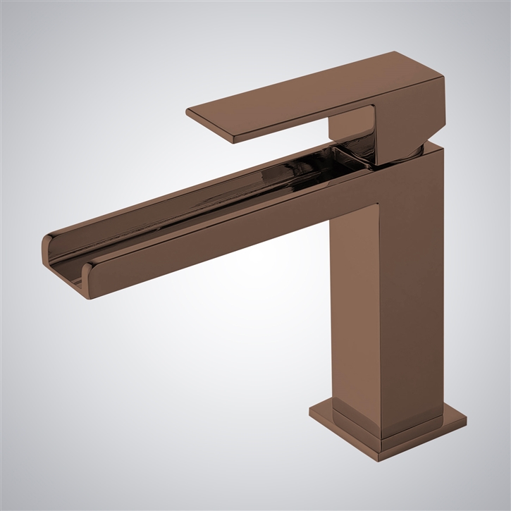 Fontana Seyne Oil Rubbed Bronze Waterfall Thermostatic Basin Faucet