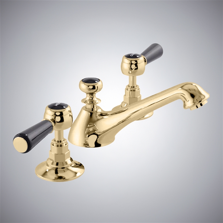 Fontana Bergerac Brushed Gold Hot And Cold Sink Faucet