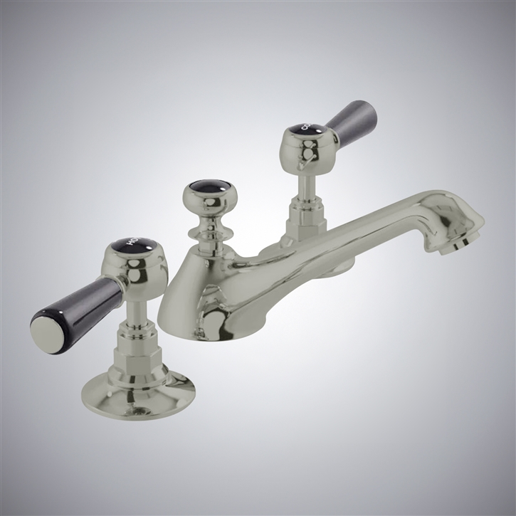 Fontana Bergerac Brushed Nickel Hot And Cold Basin Faucet