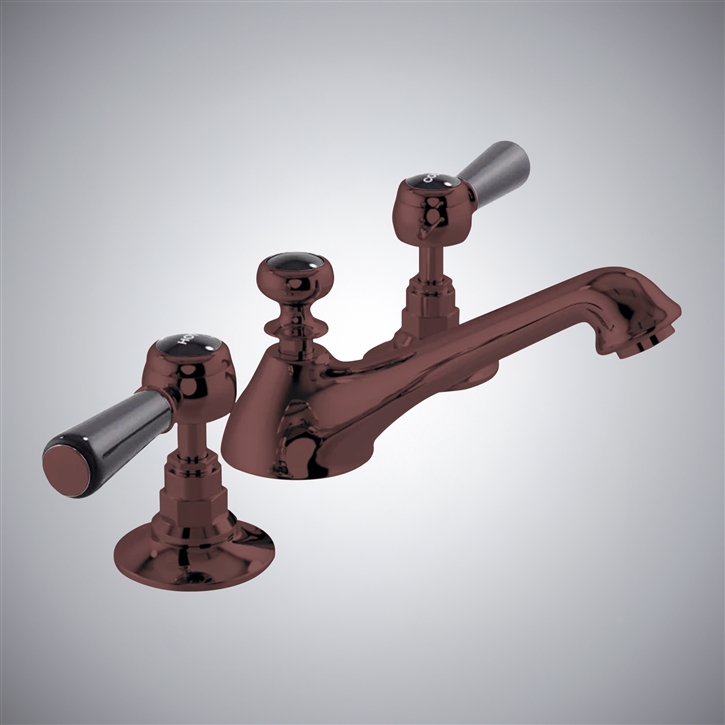 Fontana Bergerac Oil Rubbed Bronze Hot And Cold Luxury Basin Faucet