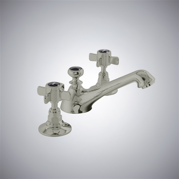 Fontana Lacq Brushed Nickel Bathroom Hot And Cold Basin Faucet