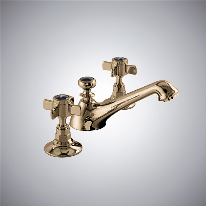 Fontana Lacq Champagne Hot And Cold Luxury Basin Faucet
