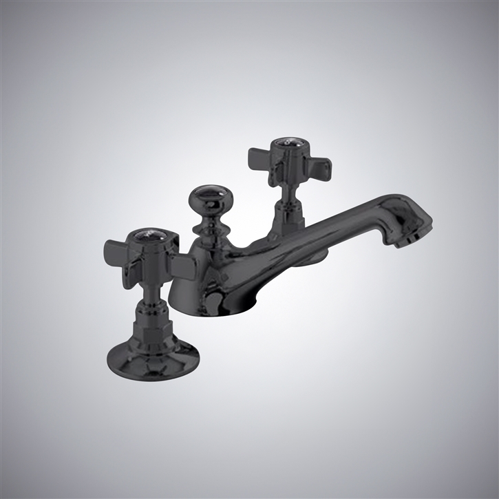 Fontana Lacq Gun Metal Gray Hot And Cold Luxury Sink Faucet
