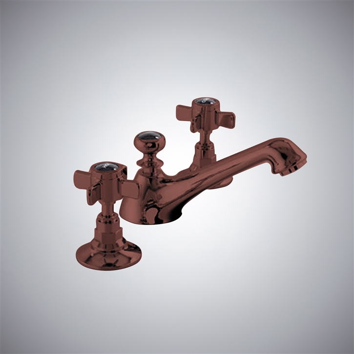 Fontana Lacq Oil Rubbed Bronze Brass Hot And Cold Basin Faucet