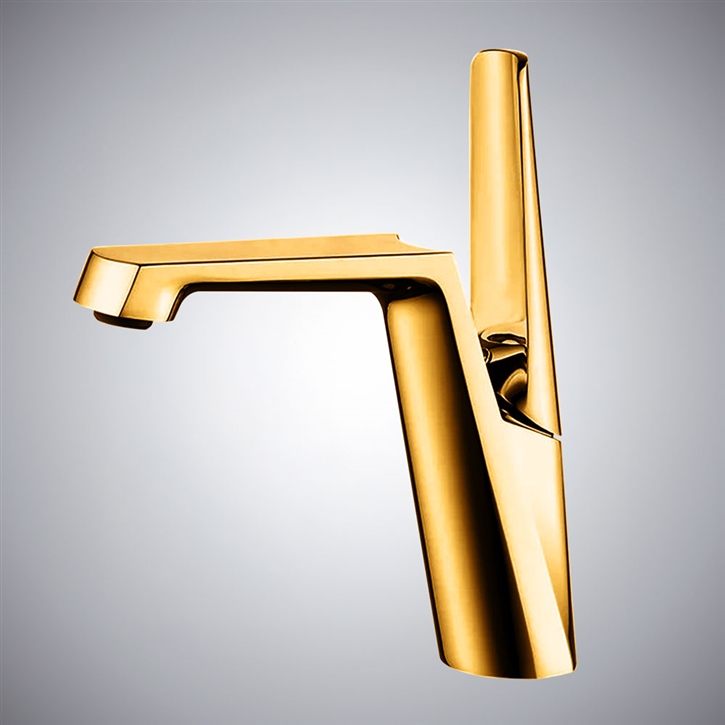 Fontana Quevilly Gold Hot And Cold Bathroom Luxury Sink Faucet