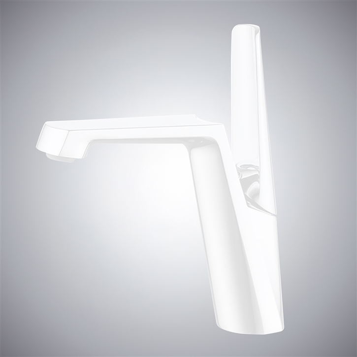 Fontana Quevilly Matte White Hot And Cold Luxury Sink Faucet