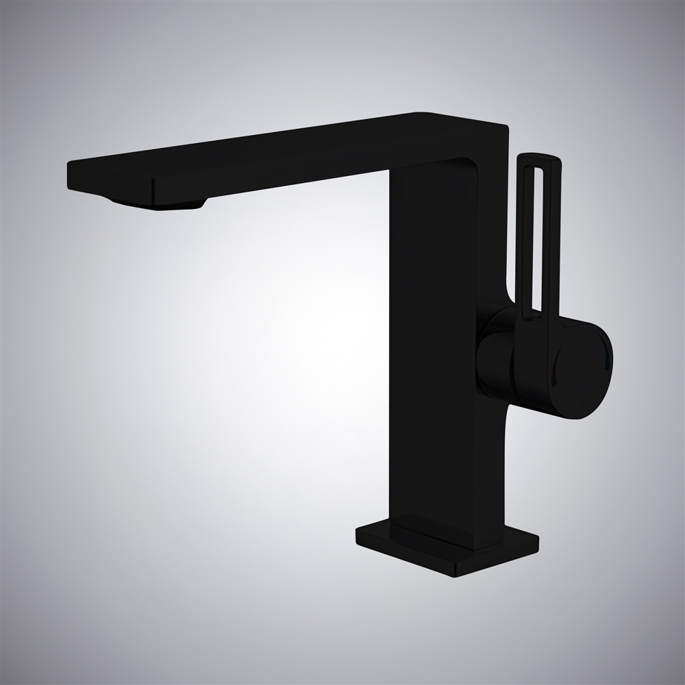 Fontana Neuilly Matte Black Thermostatic Digital Luxury Basin Faucet