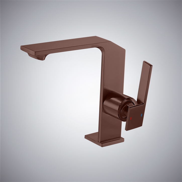 Fontana Pucelle Oil Rubbed Bronze Hot And Cold Single Hole Sink Faucet