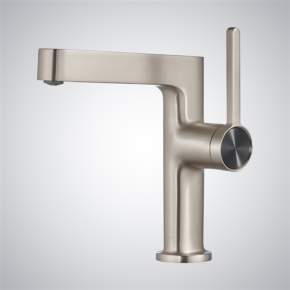 Fontana Ivry Brushed Nickel Deck Mounted Thermostatic Sink Faucet