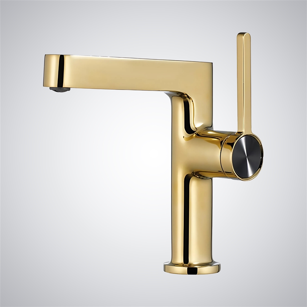 Fontana Ivry Gold Thermostatic Deck Mounted Sink Faucet