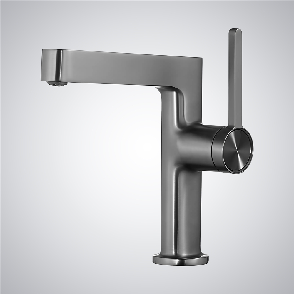 Fontana Ivry Gun Metal Gray Hot And Cold Brass Sink Faucet