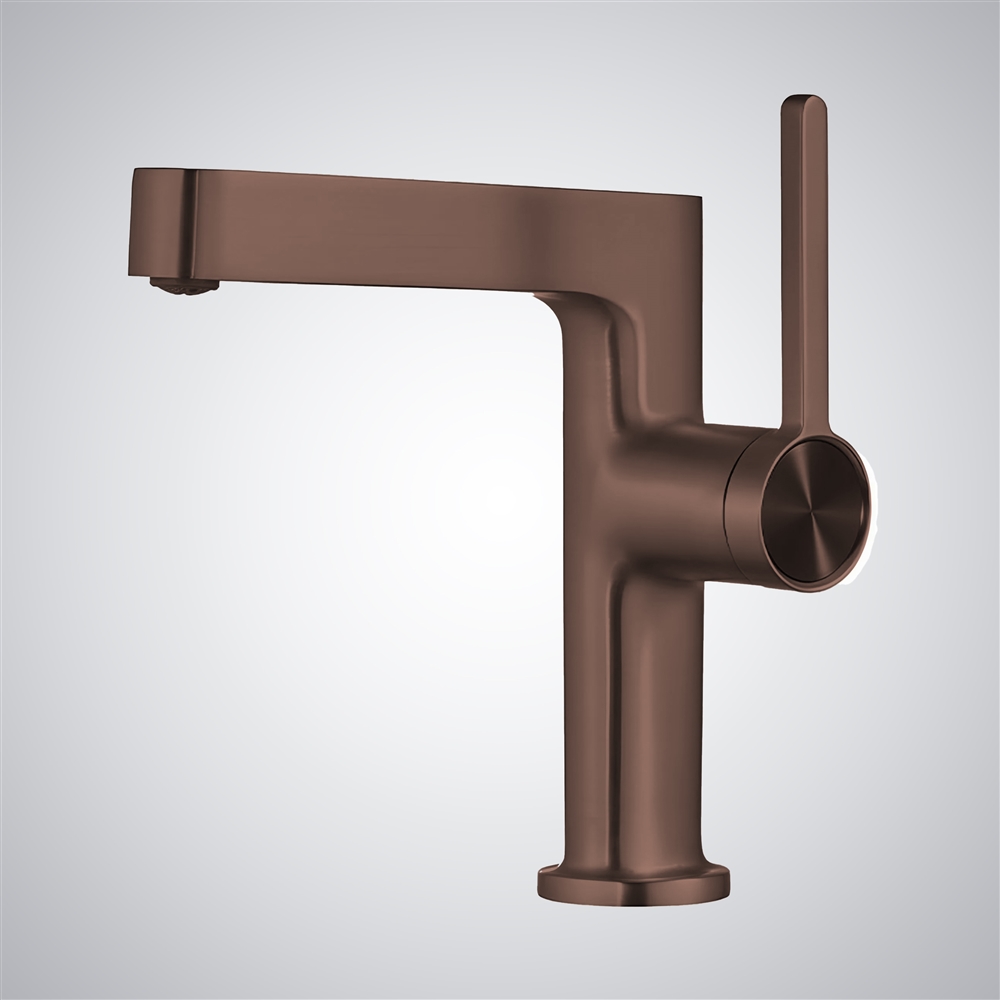 Fontana Ivry Oil Rubbed Bronze Hot And Cold Deck Mounted Sink Faucet