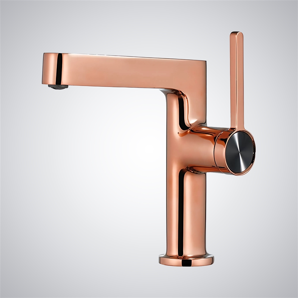 Fontana Ivry Rose Gold Single Handle Thermostatic Sink Faucet