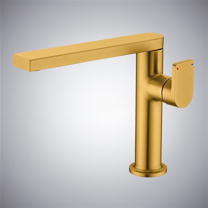 Fontana Rueil Gold Thermostatic Single Handle Sink Faucet