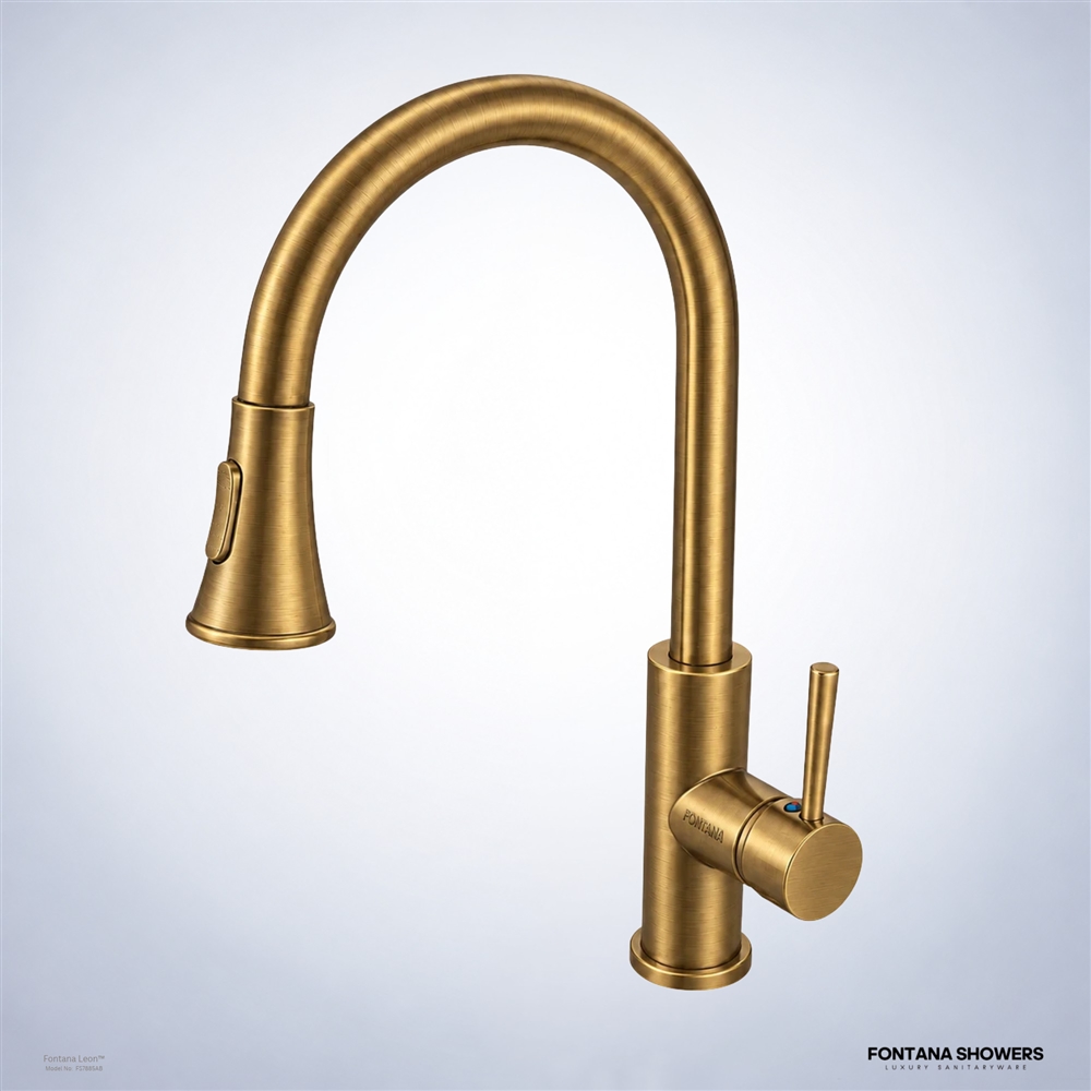 Antique Brass Pull-Down Faucet