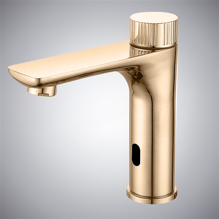 Fontana Evian Champagne Touchless Hot And Cold Basin Faucet