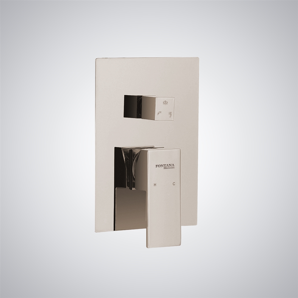 Fontana Bacoli Brushed Nickel 3 Way Luxury Shower Mixer