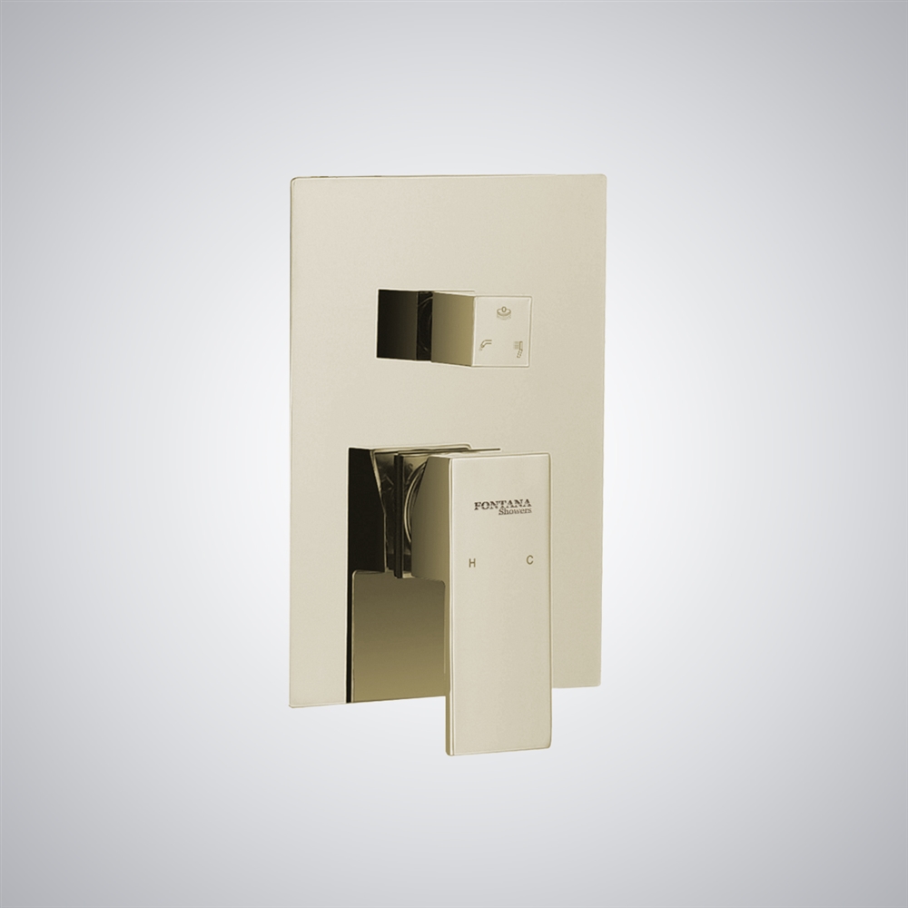 Fontana Bacoli Champagne 3-Way Luxury Shower Mixer And Thermostatic