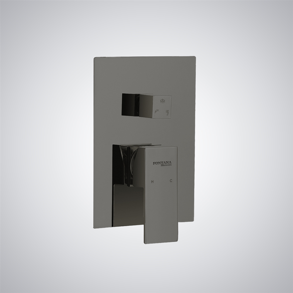 Fontana Bacoli Gun Metal Gray Thermostatic And 3-Way Shower Mixer