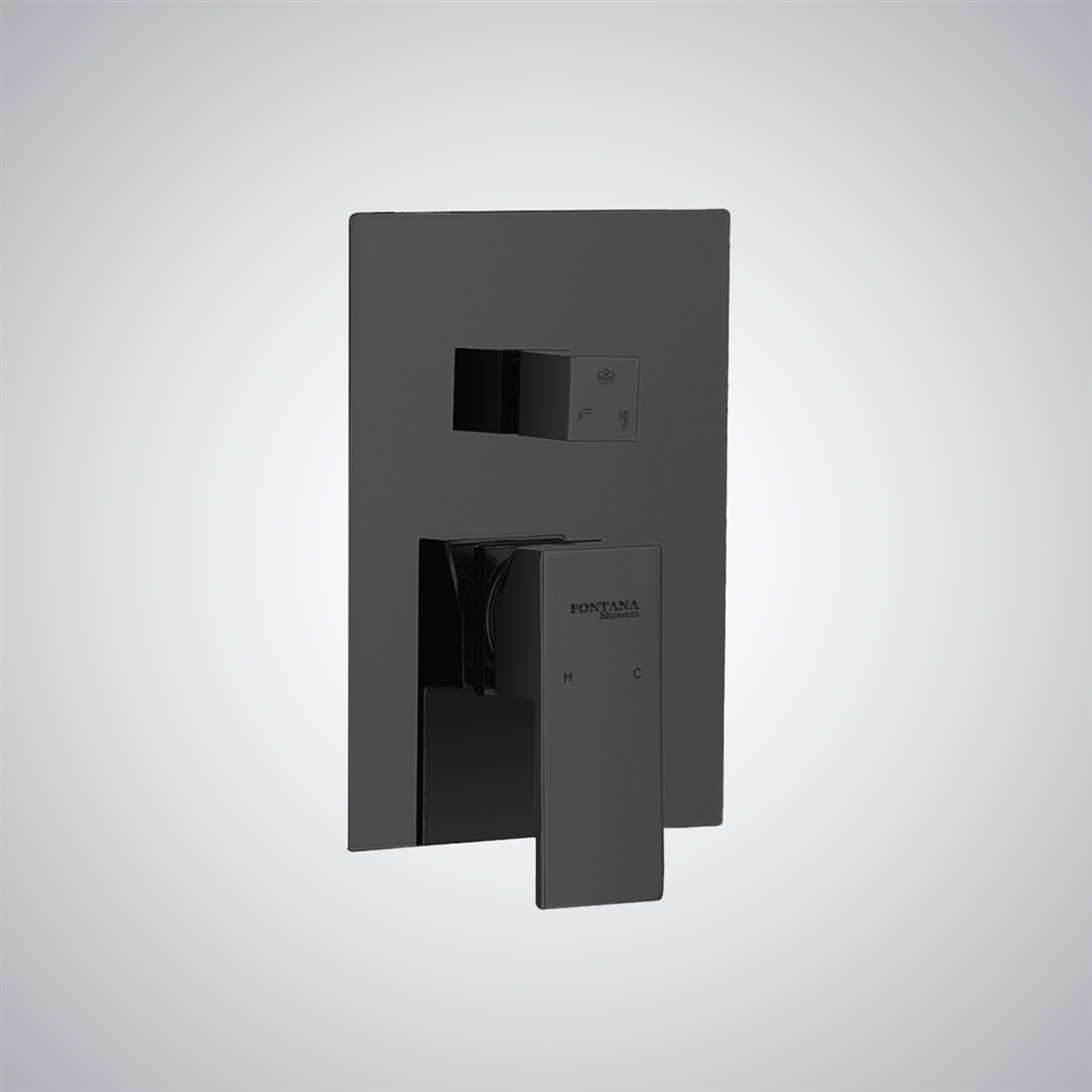 Fontana Bacoli Matte Black Contemporary Luxury Shower Mixer