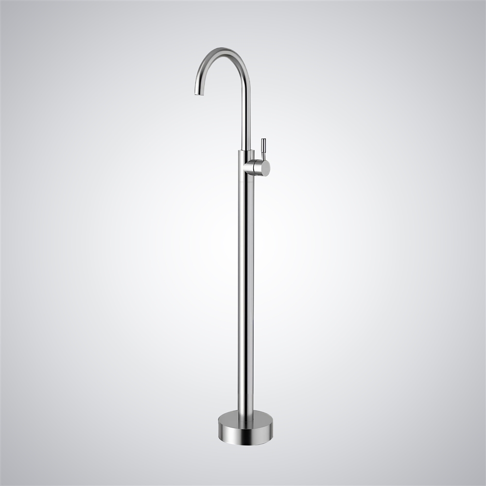 Fontana Gatteo Chrome Freestanding Bathtub Floor Mixer Tap