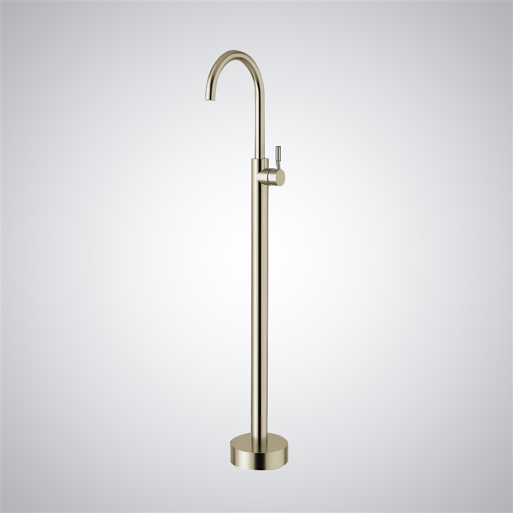 Fontana Gatteo Champagne Freestanding Floor Mixer Bathtub Faucet