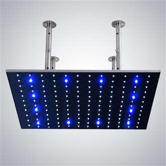 30" Fontana Stainless Steel square color changing LED rain shower head