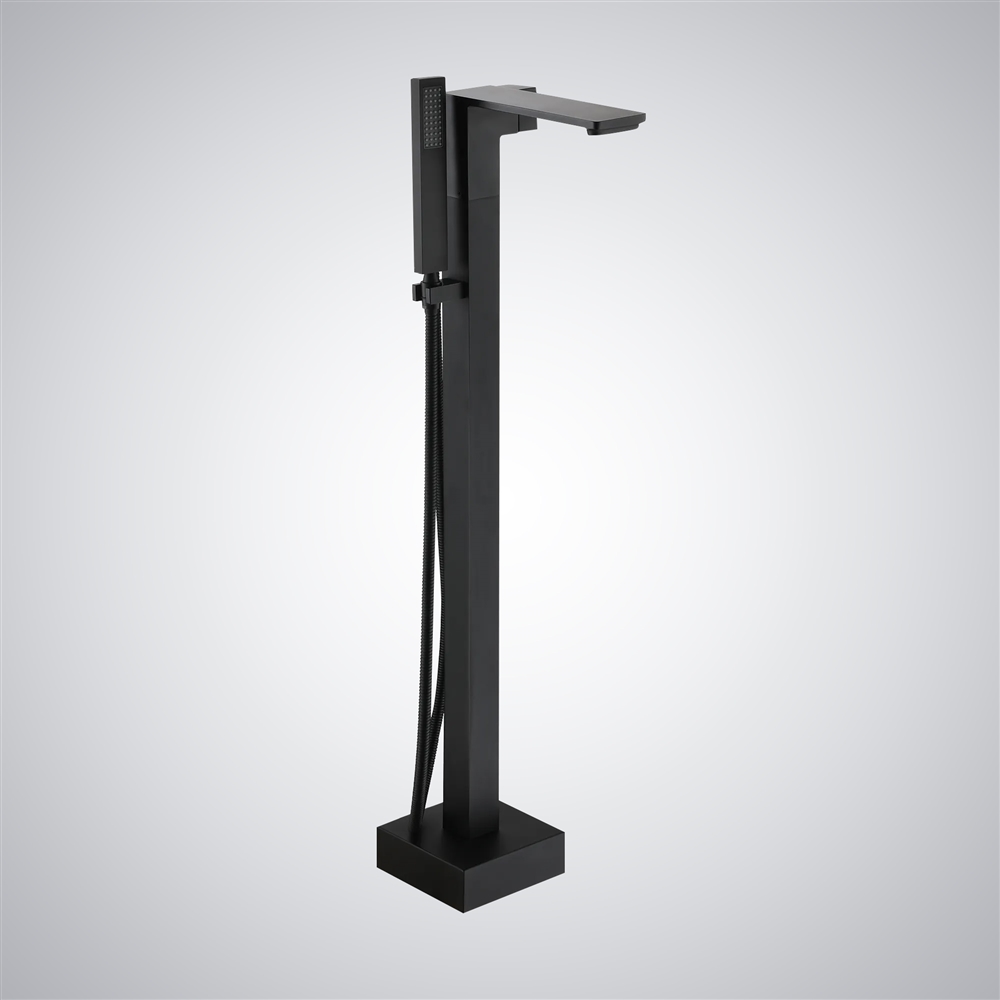 Fontana Jerzu Matte Black Freestanding Dual Functions Bathtub Faucet