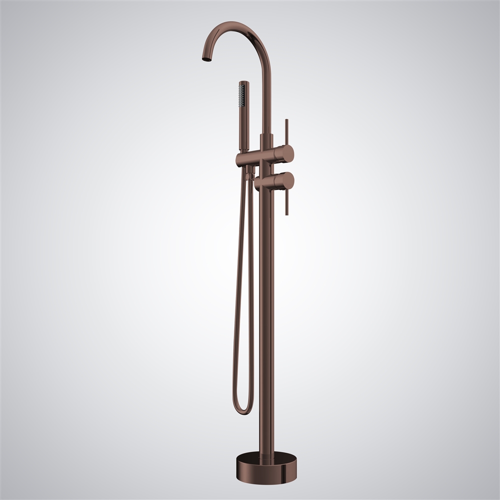 Fontana Adra Oil Rubbed Bronze Dual Functions Freestanding Bathtub Floor Mixer Tap