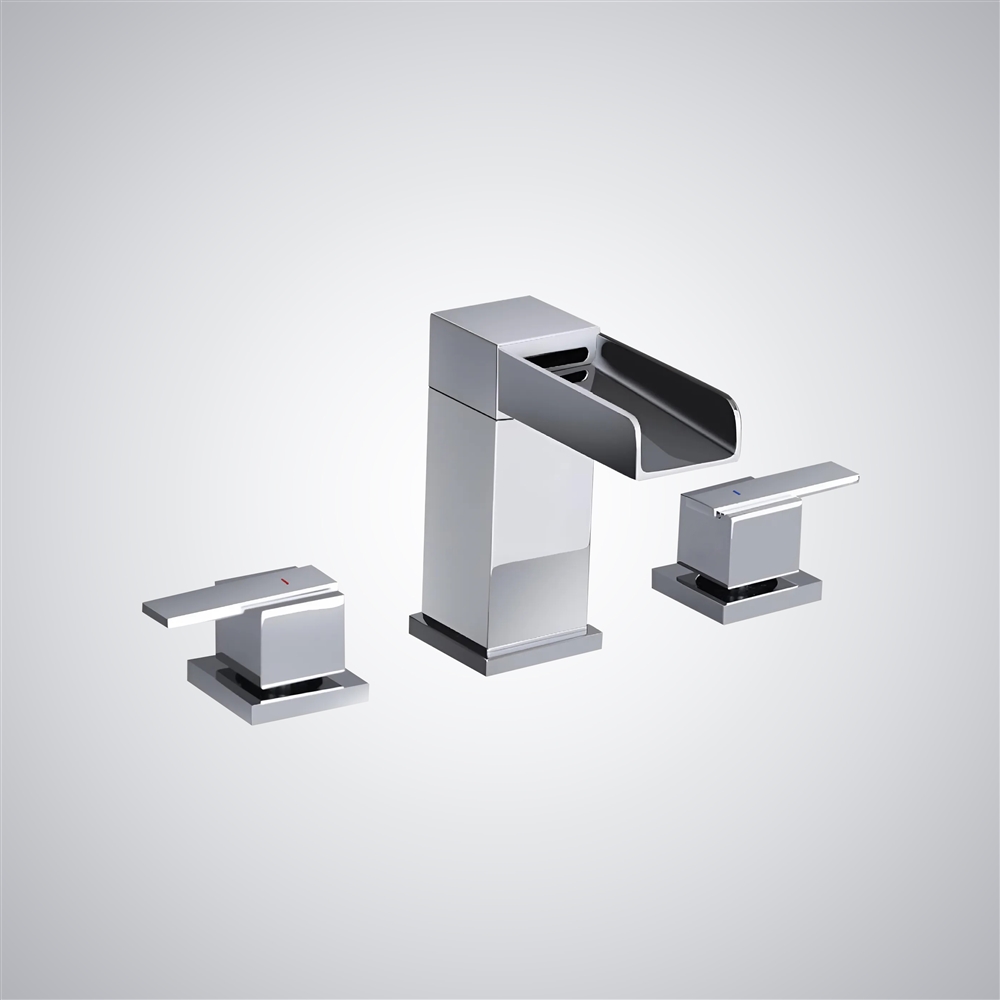 Fontana Oggiono Chrome Luxury Waterfall Basin Faucet